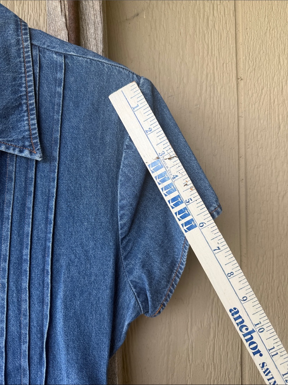 Vintage Joni Blair Denim Button-Front Maxi Dress - Blue - Picture 6 of 11